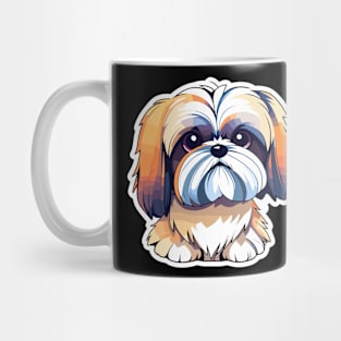 Shih Tzu Dog Illustration Mug